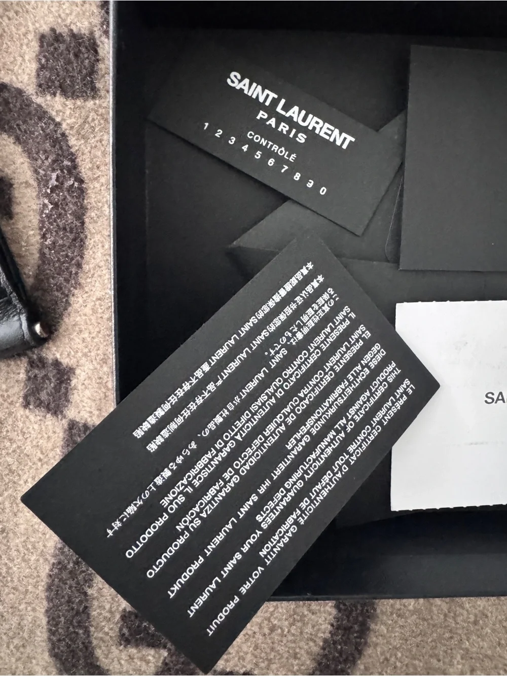 Yves Saint Laurent Black Croc-Embossed Leather Money Clip